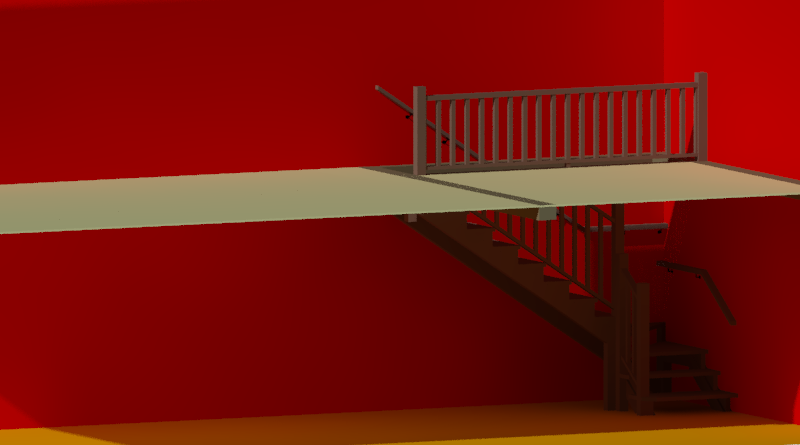 escalera en madera